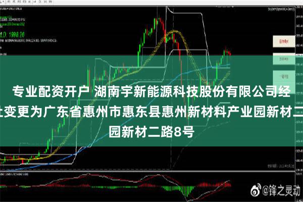 专业配资开户 湖南宇新能源科技股份有限公司经营地址变更为广东省惠州市惠东县惠州新材料产业园新材二路8号