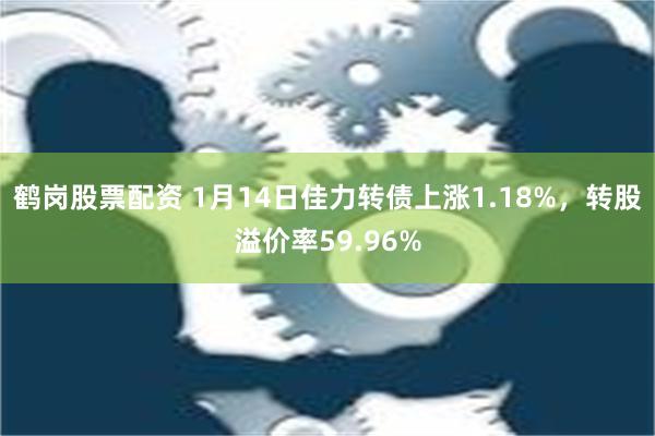 鹤岗股票配资 1月14日佳力转债上涨1.18%，转股溢价率59.96%